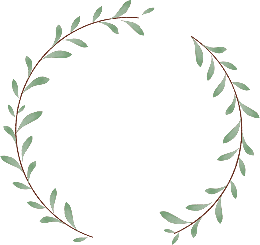 Soft Painting Dainty Laurel Wreath
